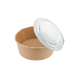 Miska papierowa Bowl 1300 ml ⌀185 mm KRAFT 300 szt. + wieczko PET