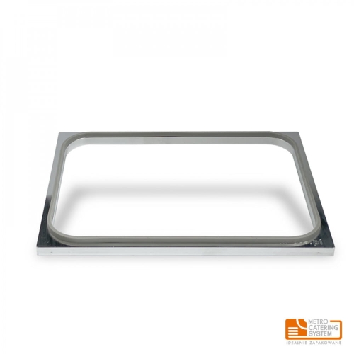 Matryca do zgrzewarek METROOPACK w rozmiarze 260x190 mm, wykonana z metalu, z gładką powierzchnią. Umożliwia zgrzewanie pojemników o pojemności 2500/3500 ml. Produkt leżący na białym tle, z wyraźnym logo METRO Catering System w rogu.